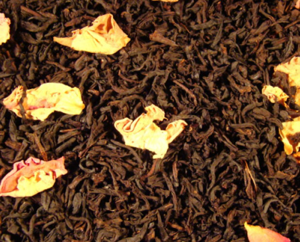 Valentines - Tea blend with rose petals and liquid strawberry & chocolate flavors